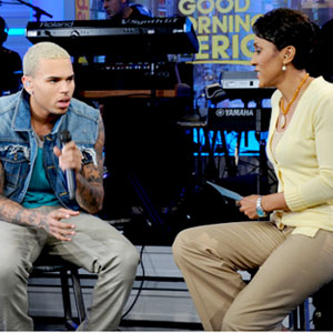 Chris Brown, Robin Roberts, GMA Chris Brown, Robin Roberts, GMA